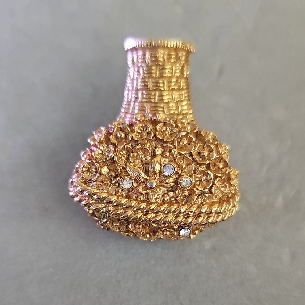 AVON Vintage Rhinestone Perfume Brooch